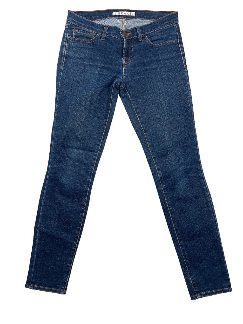 J Brand Low Rise Slim Skinny Cotton Blue Ankle Jean In Rinse Woman's